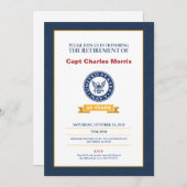 海軍退職の招待状 招待状 (正面/裏面)
