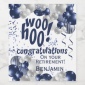 海軍退職祝い ワインラベル (シングルラベル)