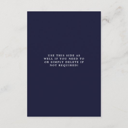 海軍野花フローラ結婚情報カード エンクロージャーカード (裏面)