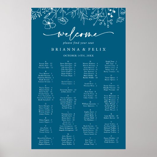 海軍野草座席表 ポスター (正面)