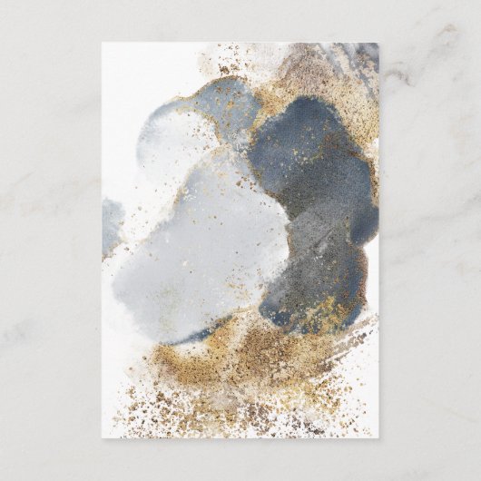 海軍金ゴールドのアンパーサンドの続きRSVP エンクロージャーカード (裏面)