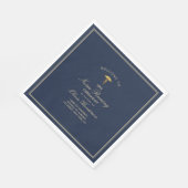 海軍金ゴールドエレガントナースピン留め式 スタンダードランチョンナプキン (角)