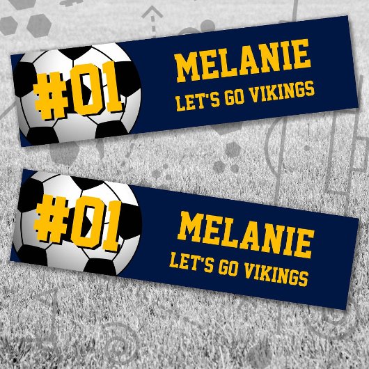 海軍金ゴールドサッカーチーム バンパーステッカー