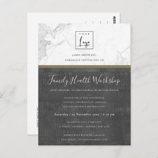 海軍金ゴールドダリアフローラ会話イベント招待状 ポストカード (正面/裏面)