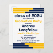 海軍金ゴールドバー卒業党 インビテーションポストカード (正面/裏面)