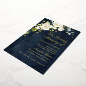 海軍金ゴールドフローラ記念事業 箔招待状 (回転した状態)