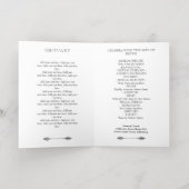 海軍金ゴールドリース祝の生活葬儀プログラム 箔グリーティングカード (内側レイダウン)