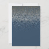 海軍金ゴールド列灯ヴィンテージ婚約パーティ 招待状 (裏面)