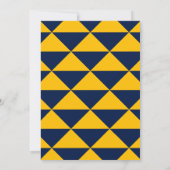 海軍金ゴールド卒業パーティーはっきりした卒業 招待状 (裏面)