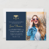 海軍金ゴールド看護学校卒業会 招待状 (正面)