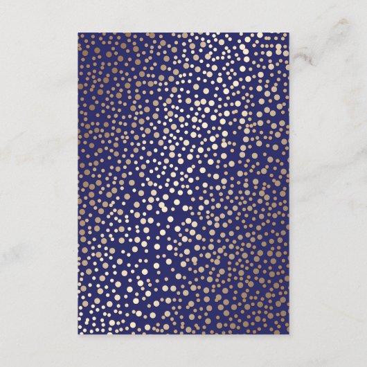 海軍金ゴールド結婚紙吹雪詳細 エンクロージャーカード (裏面)