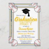 海軍金ゴールド野球卒業パーティー 招待状 (正面/裏面)