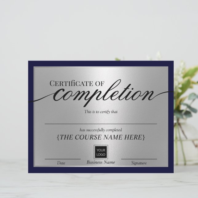 海軍銀賞の修了証書 (スタンド正面)