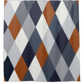 海軍錆の幾何学VIIA シャワーカーテン (正面)