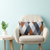 海軍錆の幾何学VIIA ランバークッション (椅子)