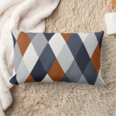 海軍錆の幾何学VIIA ランバークッション (ブランケット)