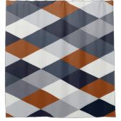 海軍錆の幾何学VIIB シャワーカーテン (正面)