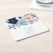 海軍開花結婚のコースター スクエアペーパーコースター (アングル)