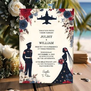 海軍陸軍海兵戦艦軍隊結婚の 招待状