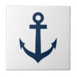 海軍青航海の艇いかり瓦 タイル<br><div class="desc">紺色のボー航海のトいかりの陶器のタイル(キッチンまたは浴室用)。海洋テーマのタイルで室内装飾や五徳ユニーク用。 独自の文字またはイメージを追加します。結婚式素晴らしや誕生日、オフィスなどの特別な場合は、船のいかりの重さ!</div>