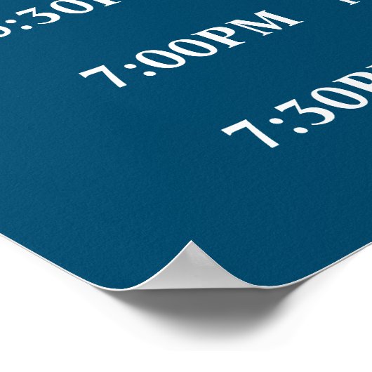 海軍順序イベント結婚式の日予定表ポスター ポスター (角)