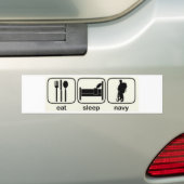 、海軍食べて下さい、眠らせて下さい バンパーステッカー (車上)