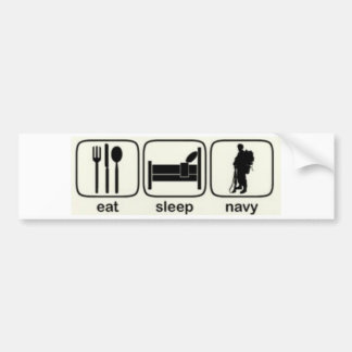、海軍食べて下さい、眠らせて下さい バンパーステッカー