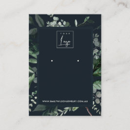 海軍黒い緑の動物相イヤリング表示ロゴ 名刺