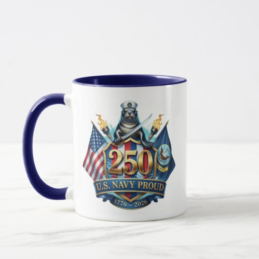 海軍250周年記念マグカップ マグカップ (左)