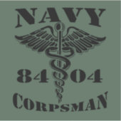 海軍8404 OD シール (正面)