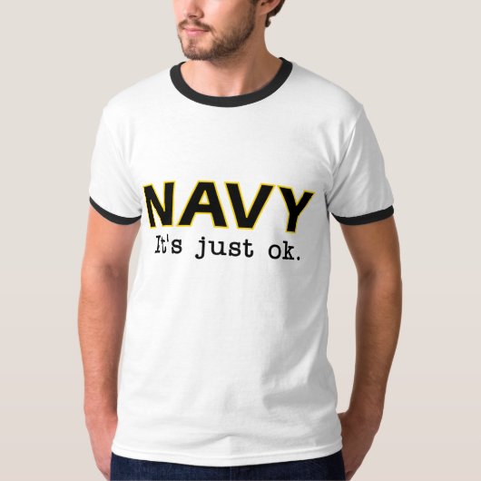 海軍。 それはちょうど良いです。 -軍隊-信号器のティー--は行きます Tシャツ (正面)