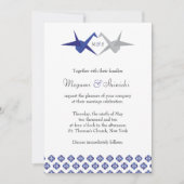 海軍/シルバー折り鶴結婚ズ 招待状 (正面)