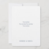 海軍 ネイビー アンカー 青 ストライプ 感謝カード (裏面)