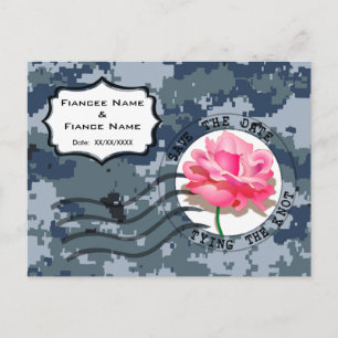 海軍(USN) 結婚式予定日 & ローズ 案内ポストカード