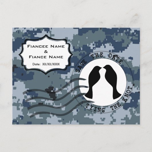 海軍(USN) 結婚式場を確保せよ そして 愛の鳥たちよ 案内ポストカード (正面)