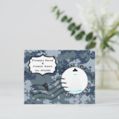 海軍(USN) 結婚式場を確保せよ & ウェディングドレス 案内ポストカード (スタンド正面)