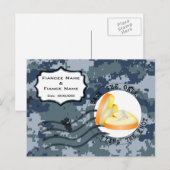 海軍(USN) 結婚式場を確保せよ & 結婚指輪 案内ポストカード (正面/裏面)