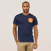 海軍Bitcoinのティー Tシャツ (正面フル)