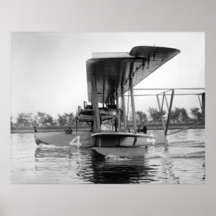 海軍Curtiss NC-4の飛行艇1918年 ポスター