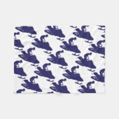 海軍Snowmobiler フリースブランケット (正面(横))