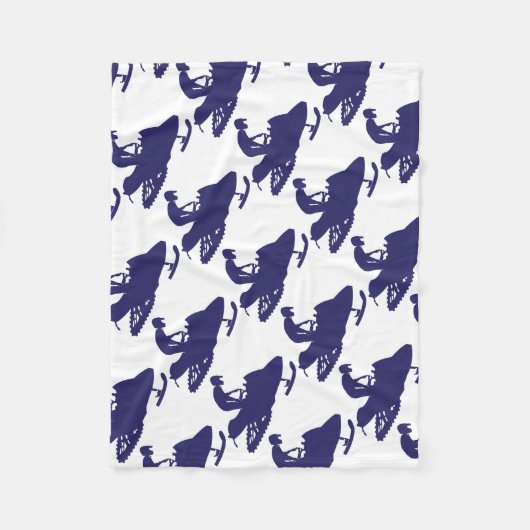 海軍Snowmobiler フリースブランケット (正面)