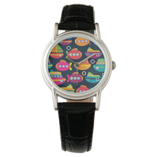 海輸送パターン 腕時計 (正面)