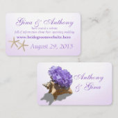 海辺あじさい紫の情報カード エンクロージャーカード (正面/裏面)