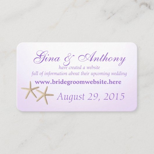 海辺あじさい紫の情報カード エンクロージャーカード (正面)