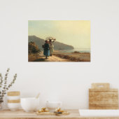 海辺でおしゃべりする女性たち - カミーユ・ピッサロ 美術 ポスター (キッチン)