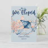 海辺でこっそり結婚式 招待状 (スタンド正面)