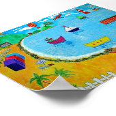 海辺での一日 ポスター (角)