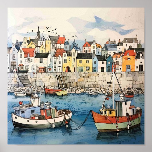 海辺で一日外出する ポスター (正面)