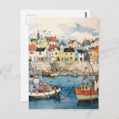 海辺で一日外出する ポストカード (正面/裏面)