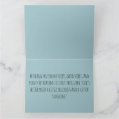 海辺で水着を着た鶏 カード (内部)